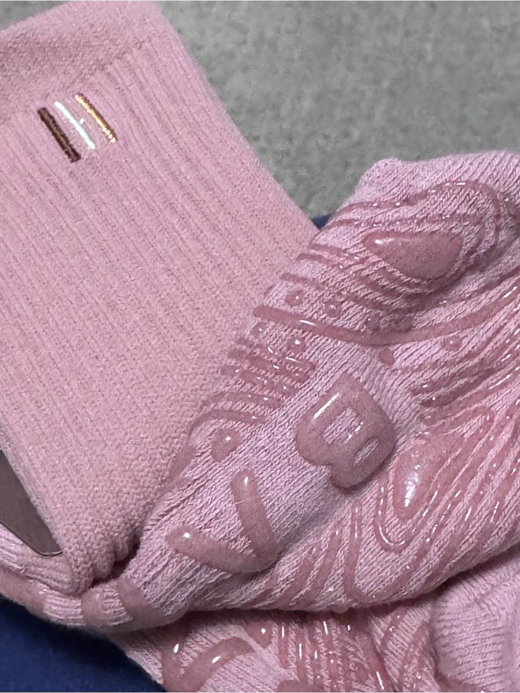 Bahe Studio Grounded Grippy Crew Sock New Unisex One Size Pink Yoga Pilates — image 3 of 3